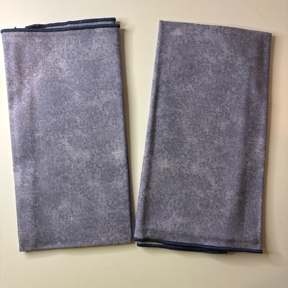 Longaberger Napkins Set of 2  17in Denim Blue Cotton Basket Liners 2363933